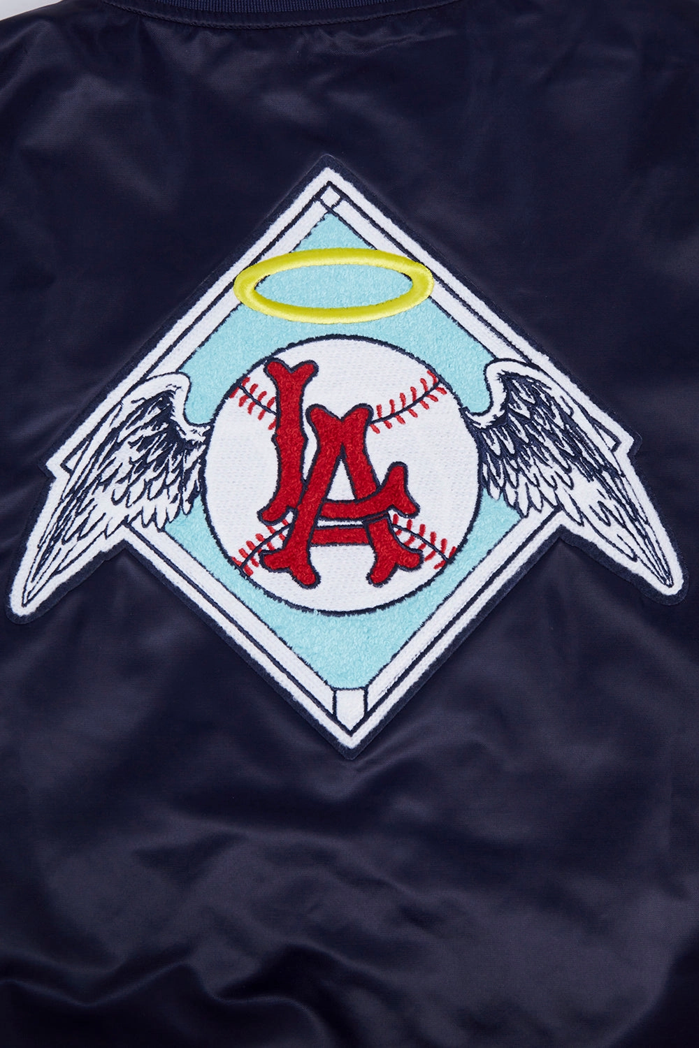 CHAMARRA DE SATN MLB LOS ANGELES ANGELS RETRO CLASSICS PARA MUJER