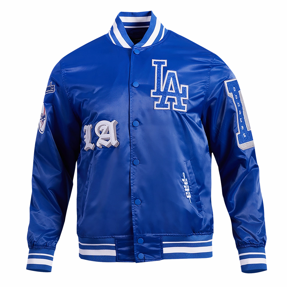 CHAMARRA DE SATN MLB LOS ANGELES DODGERS OLD ENGLISH
