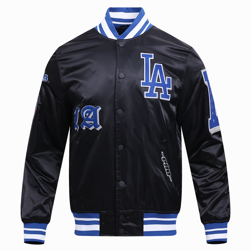 CHAMARRA DE SATN MLB LOS ANGELES DODGERS OLD ENGLISH