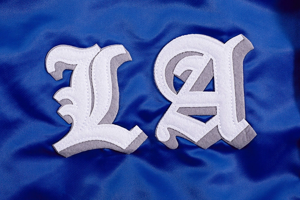 CHAMARRA DE SATN MLB LOS ANGELES DODGERS OLD ENGLISH