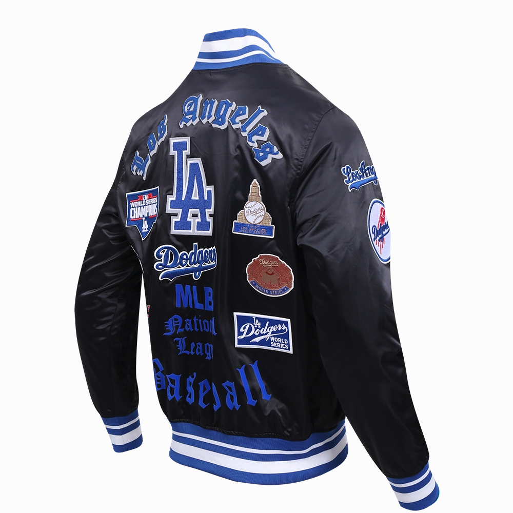 CHAMARRA DE SATN MLB LOS ANGELES DODGERS OLD ENGLISH