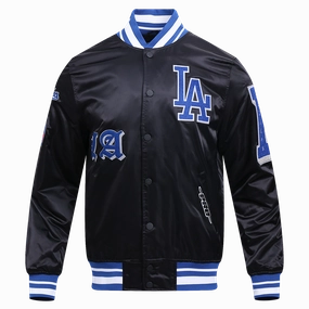 CHAMARRA DE SATN MLB LOS ANGELES DODGERS OLD ENGLISH