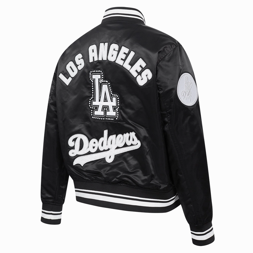 CHAMARRA DE SATN MLB LOS ANGELES DODGERS PEARLS PARA MUJER