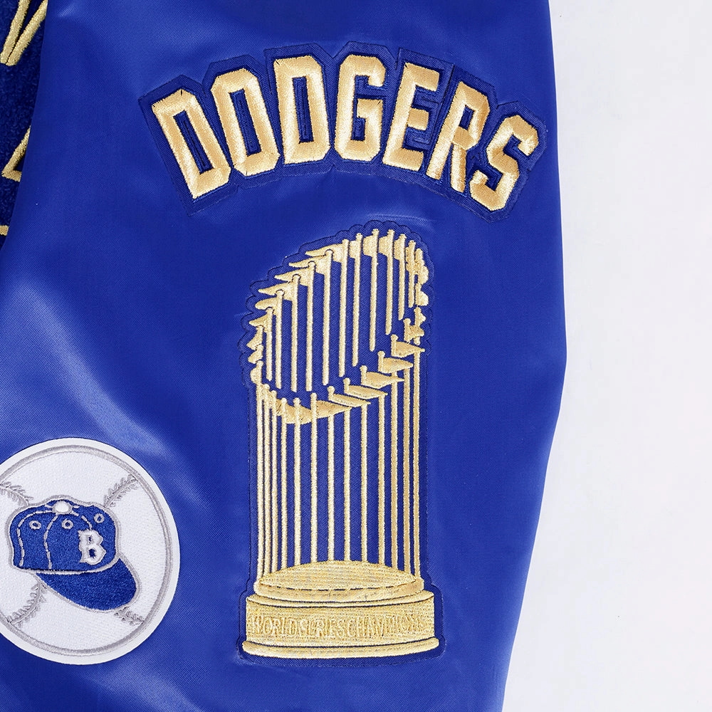 CHAMARRA DE SATN MLB LOS ANGELES DODGERS WORLD SERIES PARA MUJER