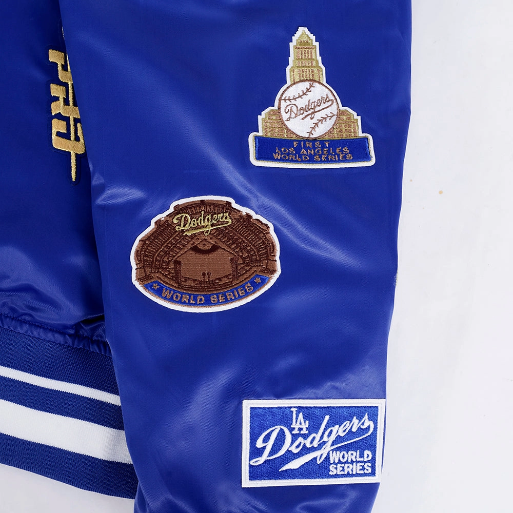 CHAMARRA DE SATN MLB LOS ANGELES DODGERS WORLD SERIES PARA MUJER