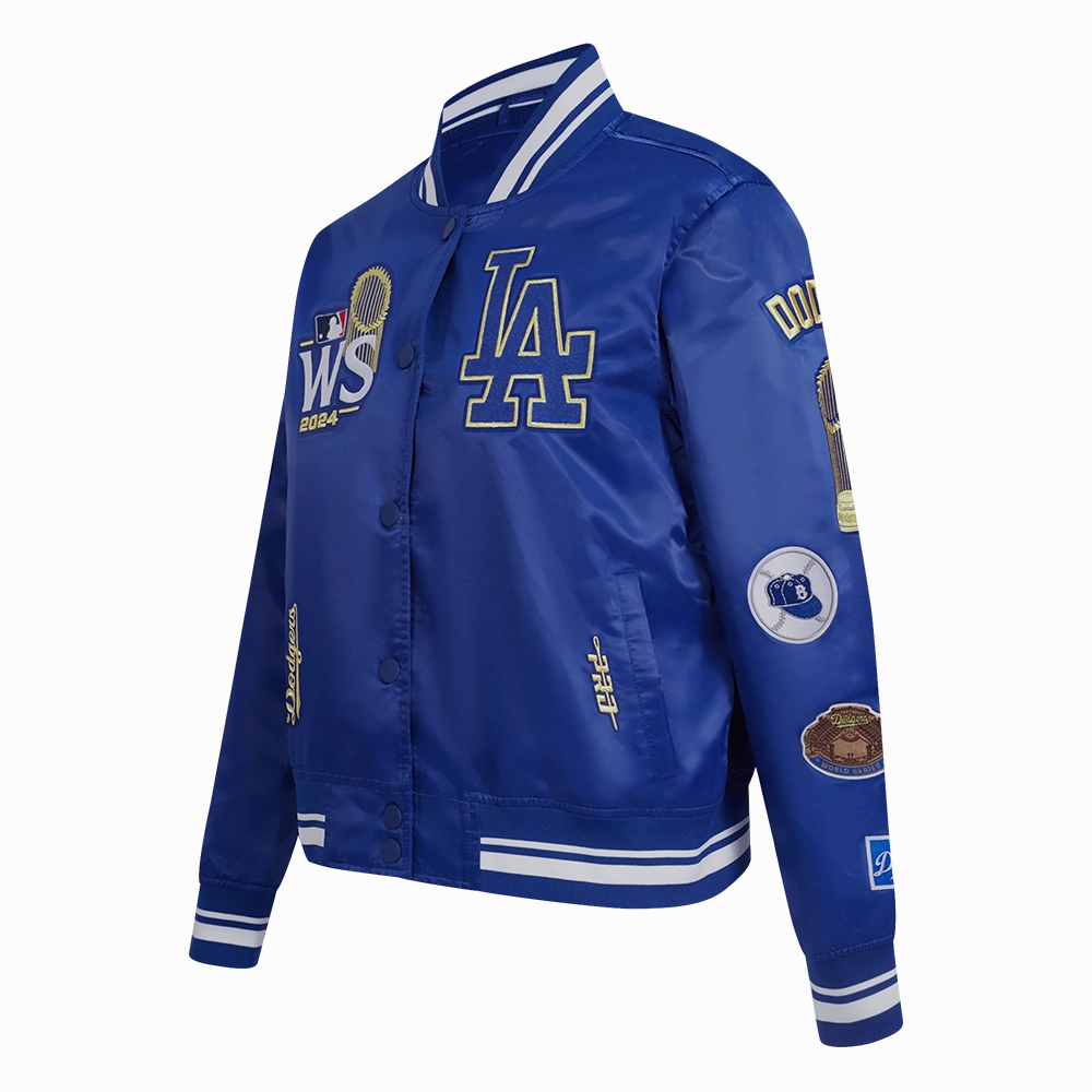 CHAMARRA DE SATN MLB LOS ANGELES DODGERS WORLD SERIES PARA MUJER