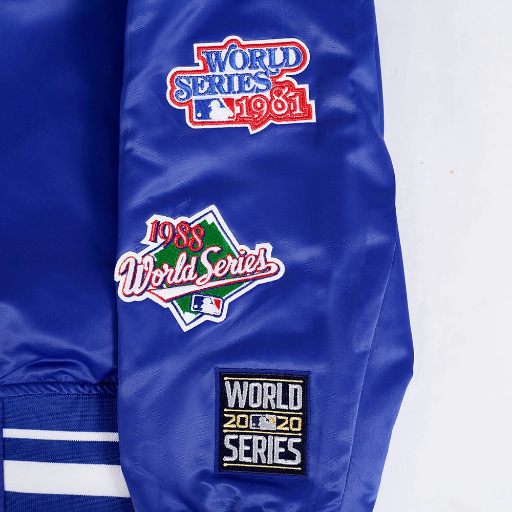 CHAMARRA DE SATN MLB LOS ANGELES DODGERS WORLD SERIES PARA MUJER