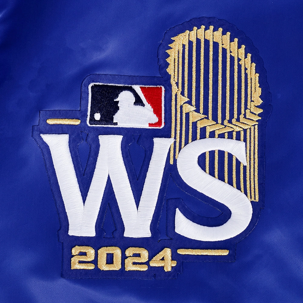 CHAMARRA DE SATN MLB LOS ANGELES DODGERS WORLD SERIES PARA MUJER