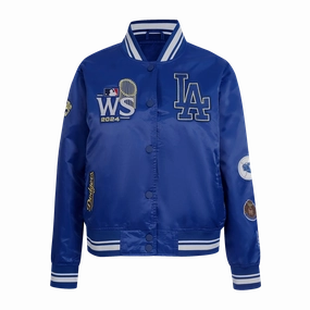 CHAMARRA DE SATN MLB LOS ANGELES DODGERS WORLD SERIES PARA MUJER