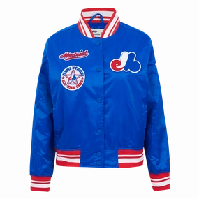 CHAMARRA DE SATN MLB MONTREAL EXPOS RETRO CLASSICS PARA MUJER