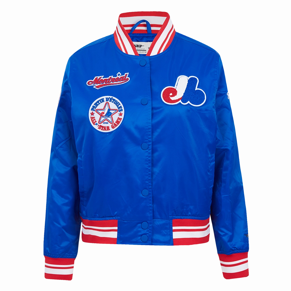 CHAMARRA DE SATN MLB MONTREAL EXPOS RETRO CLASSICS PARA MUJER