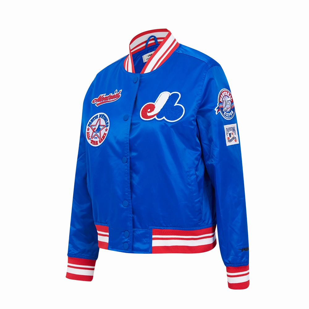 CHAMARRA DE SATN MLB MONTREAL EXPOS RETRO CLASSICS PARA MUJER