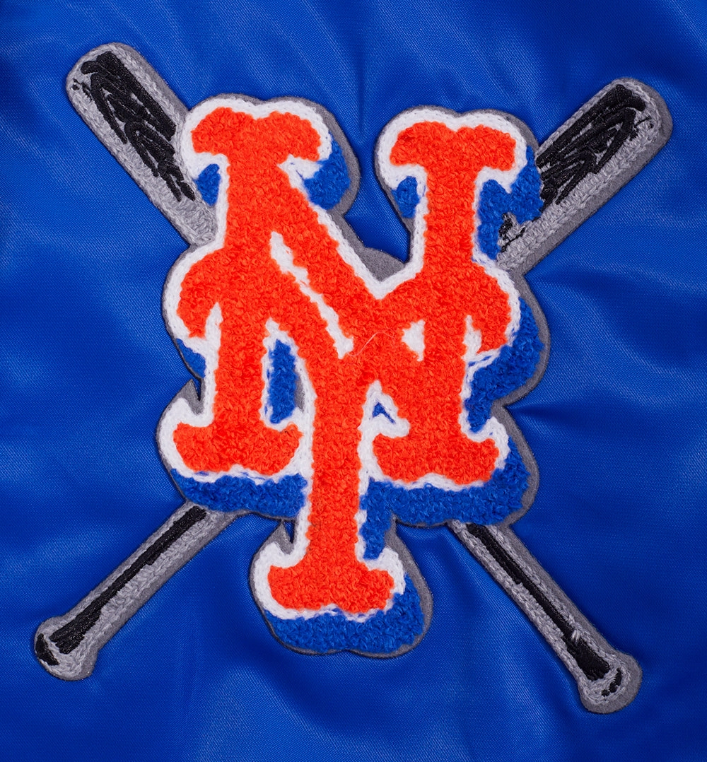 CHAMARRA DE SATN MLB NEW YORK METS MASH UP PARA MUJER
