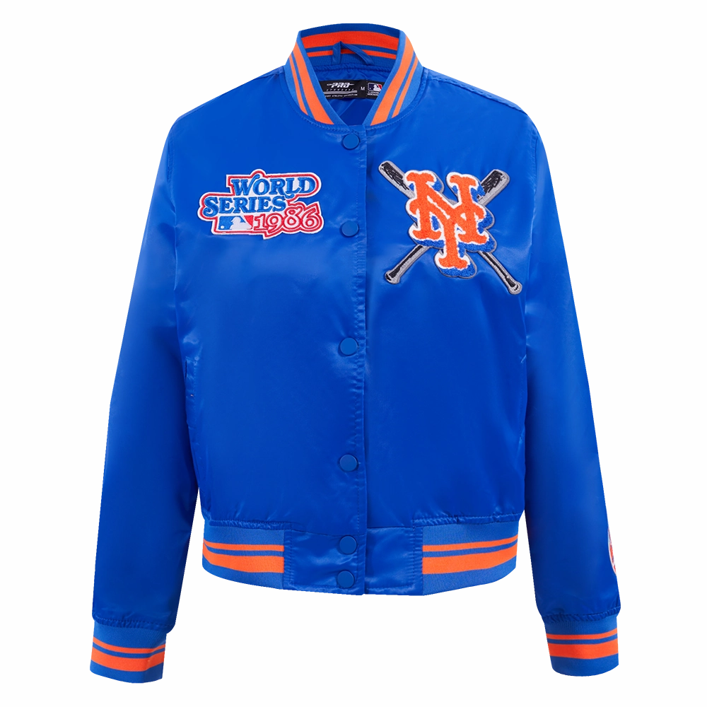 CHAMARRA DE SATN MLB NEW YORK METS MASH UP PARA MUJER