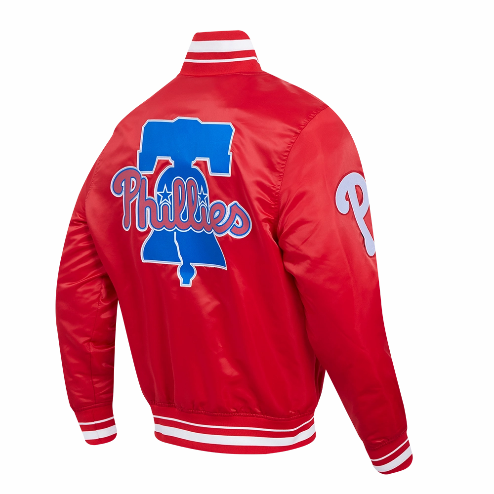 CHAMARRA DE SATN MLB PHILADELPHIA PHILLIES SCRIPT TAIL