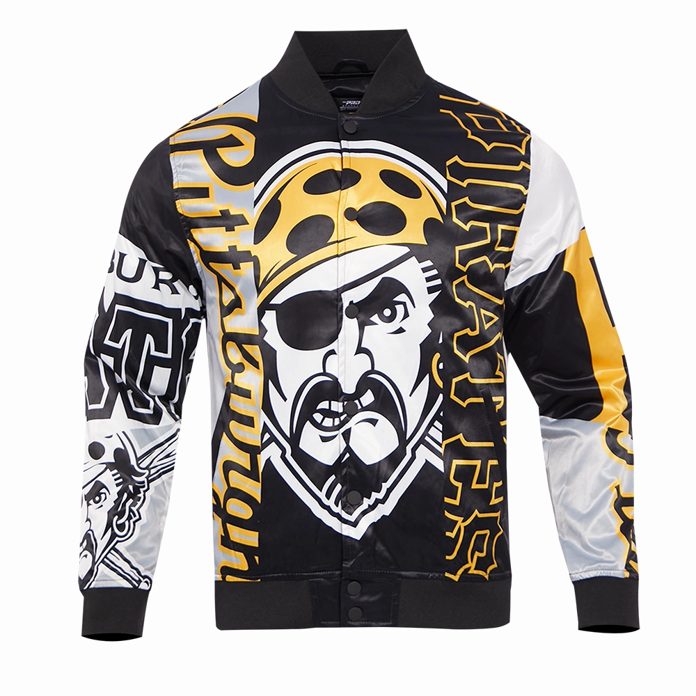 CHAMARRA DE SATN MLB PITTSBURGH PIRATES MASH UP
