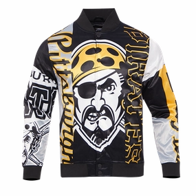 CHAMARRA DE SATN MLB PITTSBURGH PIRATES MASH UP