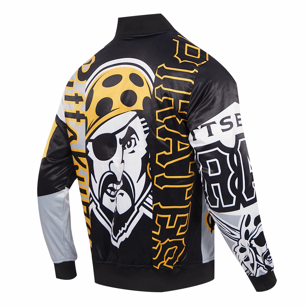 CHAMARRA DE SATN MLB PITTSBURGH PIRATES MASH UP