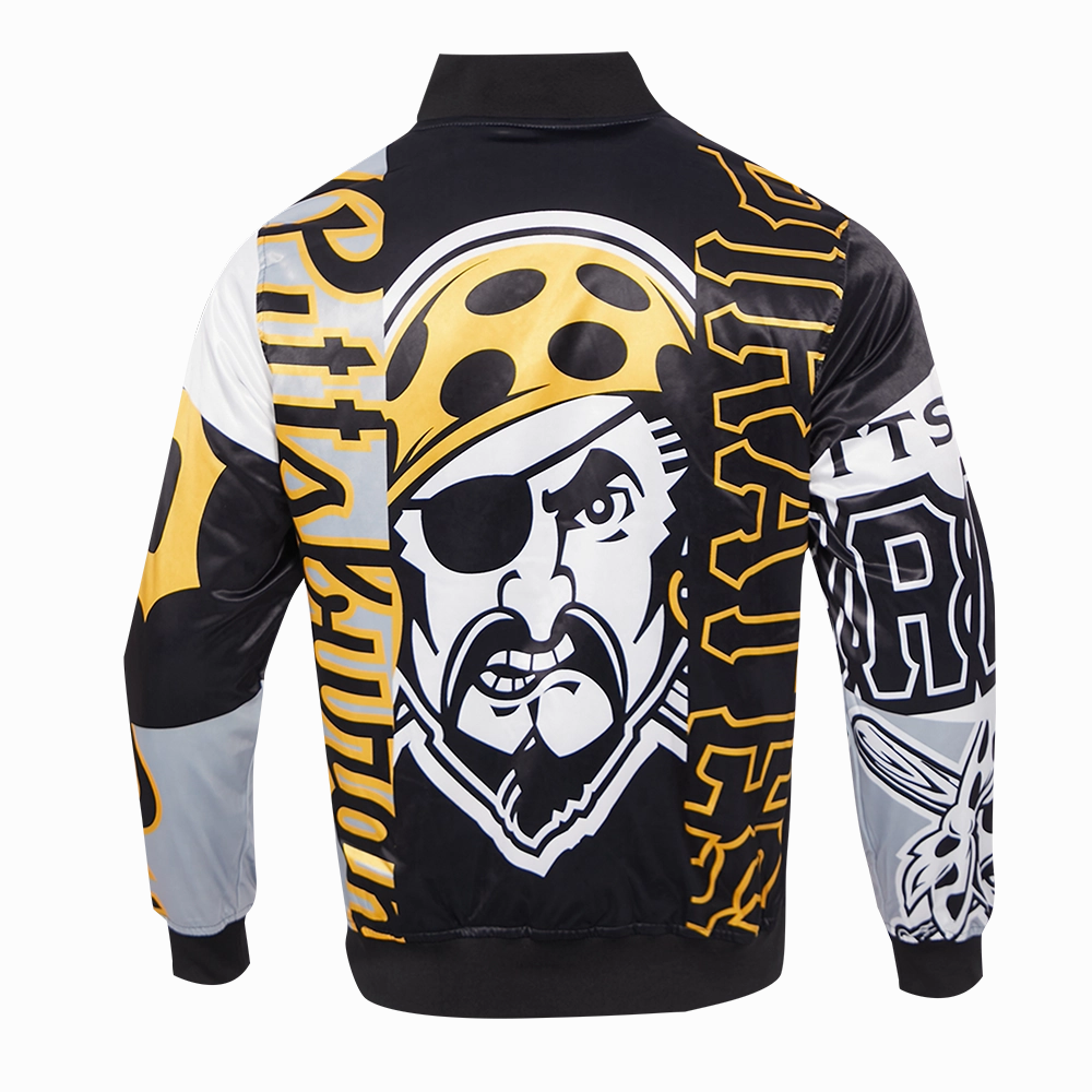 CHAMARRA DE SATN MLB PITTSBURGH PIRATES MASH UP