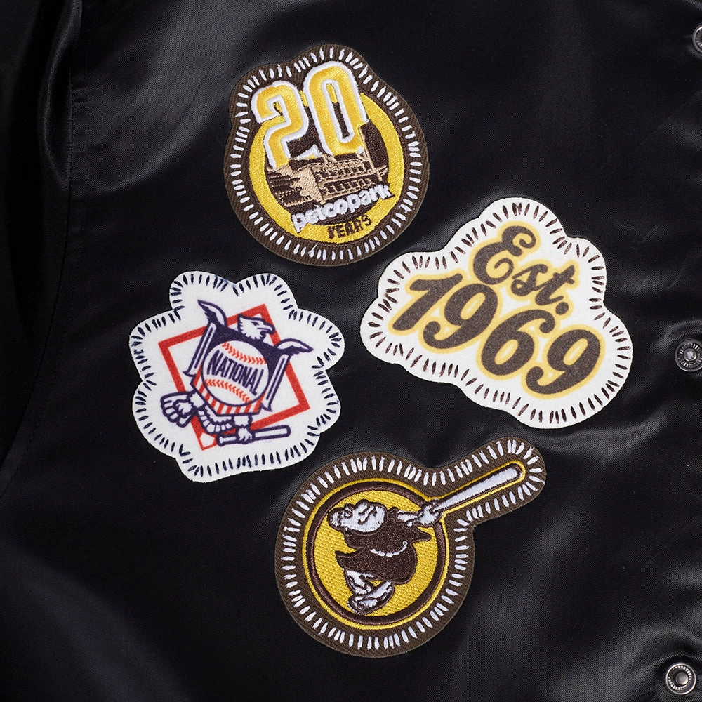 CHAMARRA DE SATN MLB SAN DIEGO PADRES DIY PICK STITCH