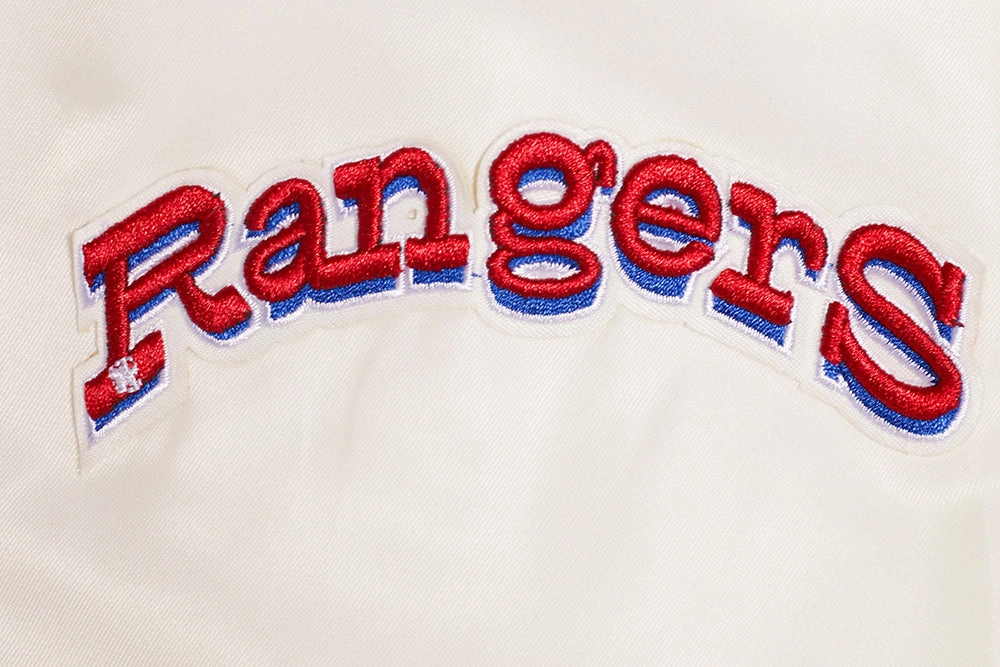 CHAMARRA DE SATN MLB TEXAS RANGERS RETRO CLASSICS PARA MUJER