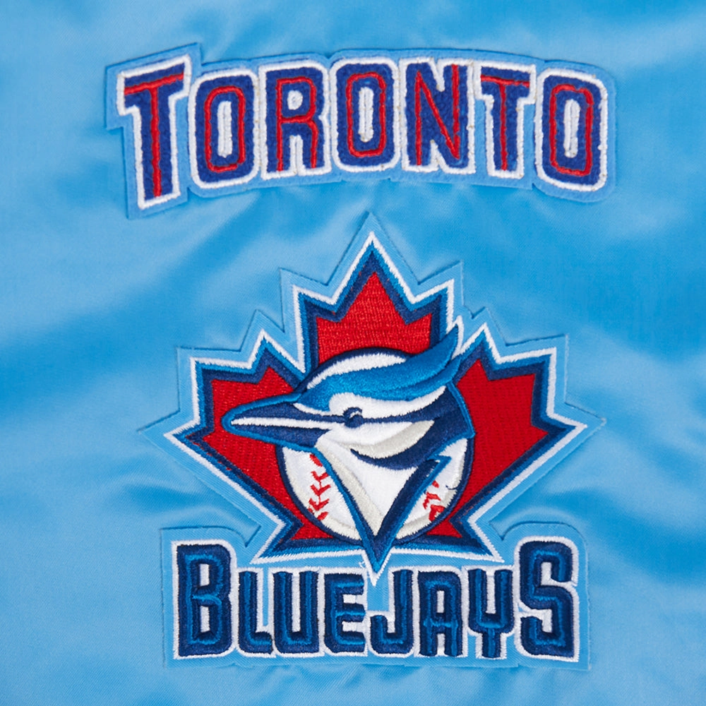 CHAMARRA DE SATN MLB TORONTO BLUE JAYS RETRO CLASSICS PARA MUJER