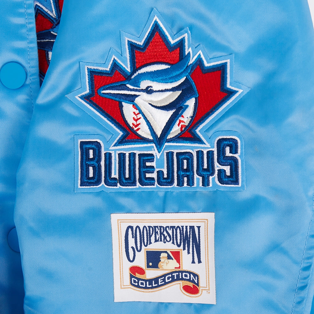CHAMARRA DE SATN MLB TORONTO BLUE JAYS RETRO CLASSICS PARA MUJER