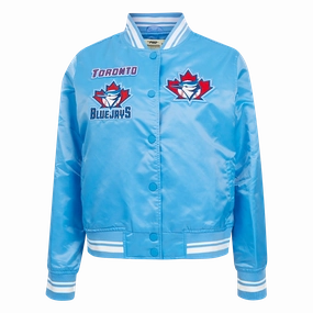 CHAMARRA DE SATN MLB TORONTO BLUE JAYS RETRO CLASSICS PARA MUJER