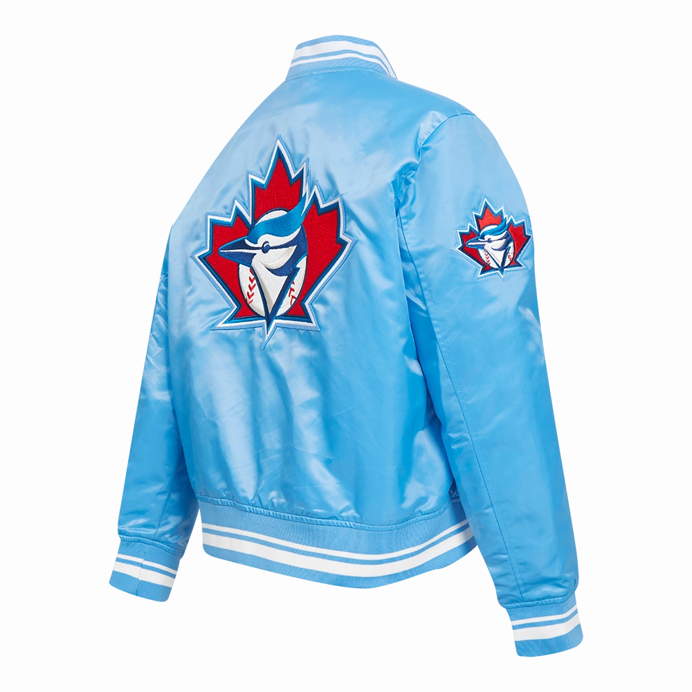 CHAMARRA DE SATN MLB TORONTO BLUE JAYS RETRO CLASSICS PARA MUJER