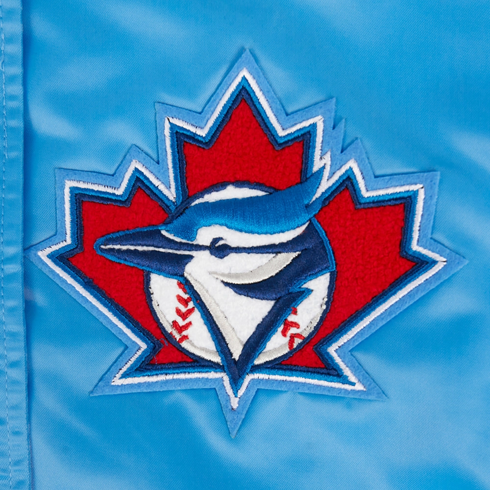 CHAMARRA DE SATN MLB TORONTO BLUE JAYS RETRO CLASSICS PARA MUJER