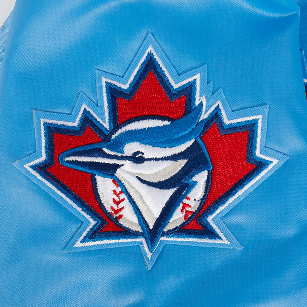 CHAMARRA DE SATN MLB TORONTO BLUE JAYS RETRO CLASSICS PARA MUJER