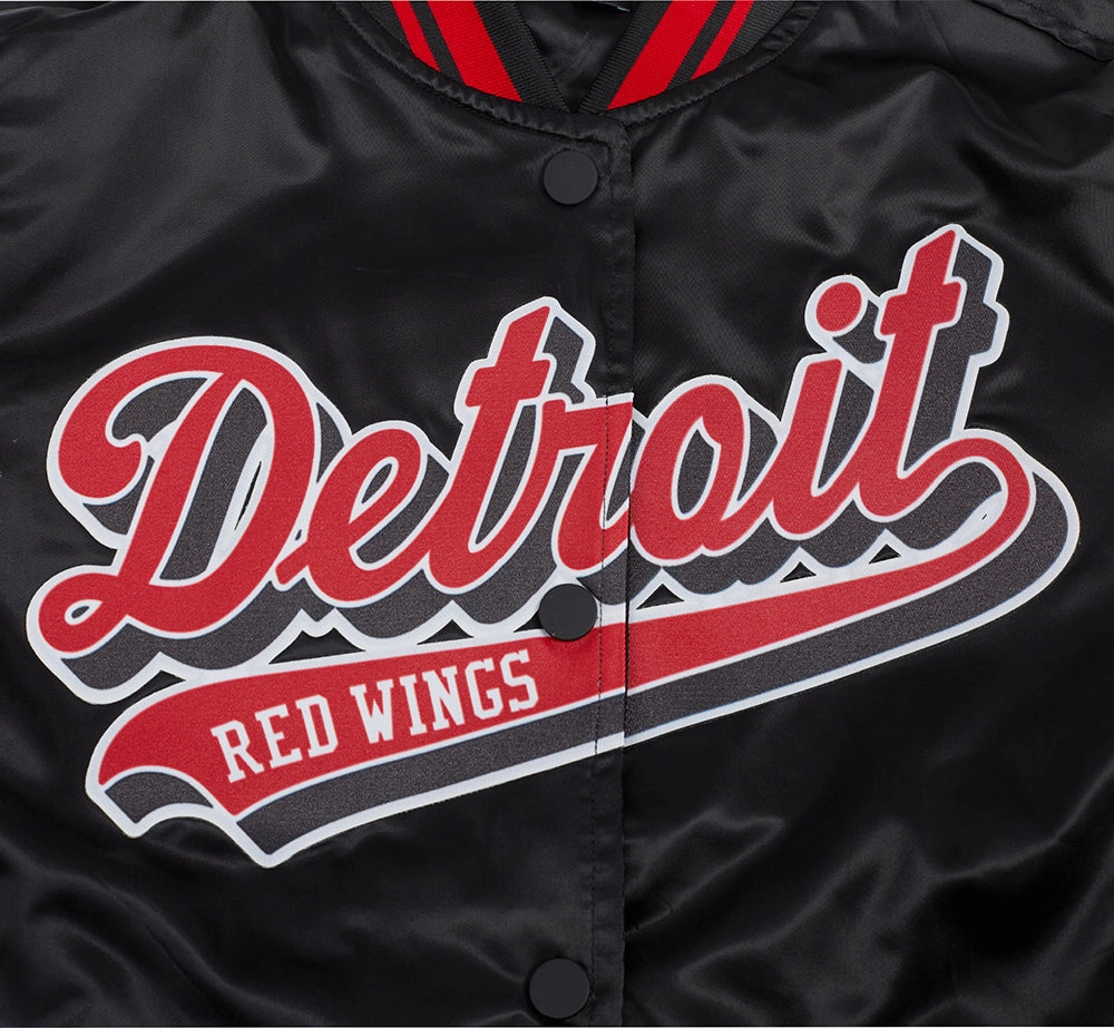 CHAMARRA DE SATN NHL DETROIT RED WINGS SCRIPT TAIL PARA MUJER