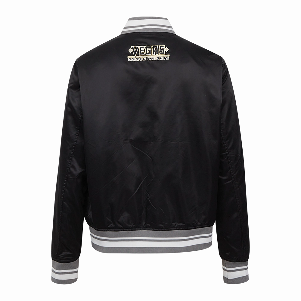 CHAMARRA DE SATN NHL VEGAS GOLDEN KNIGHTS SCRIPT TAIL PARA MUJER