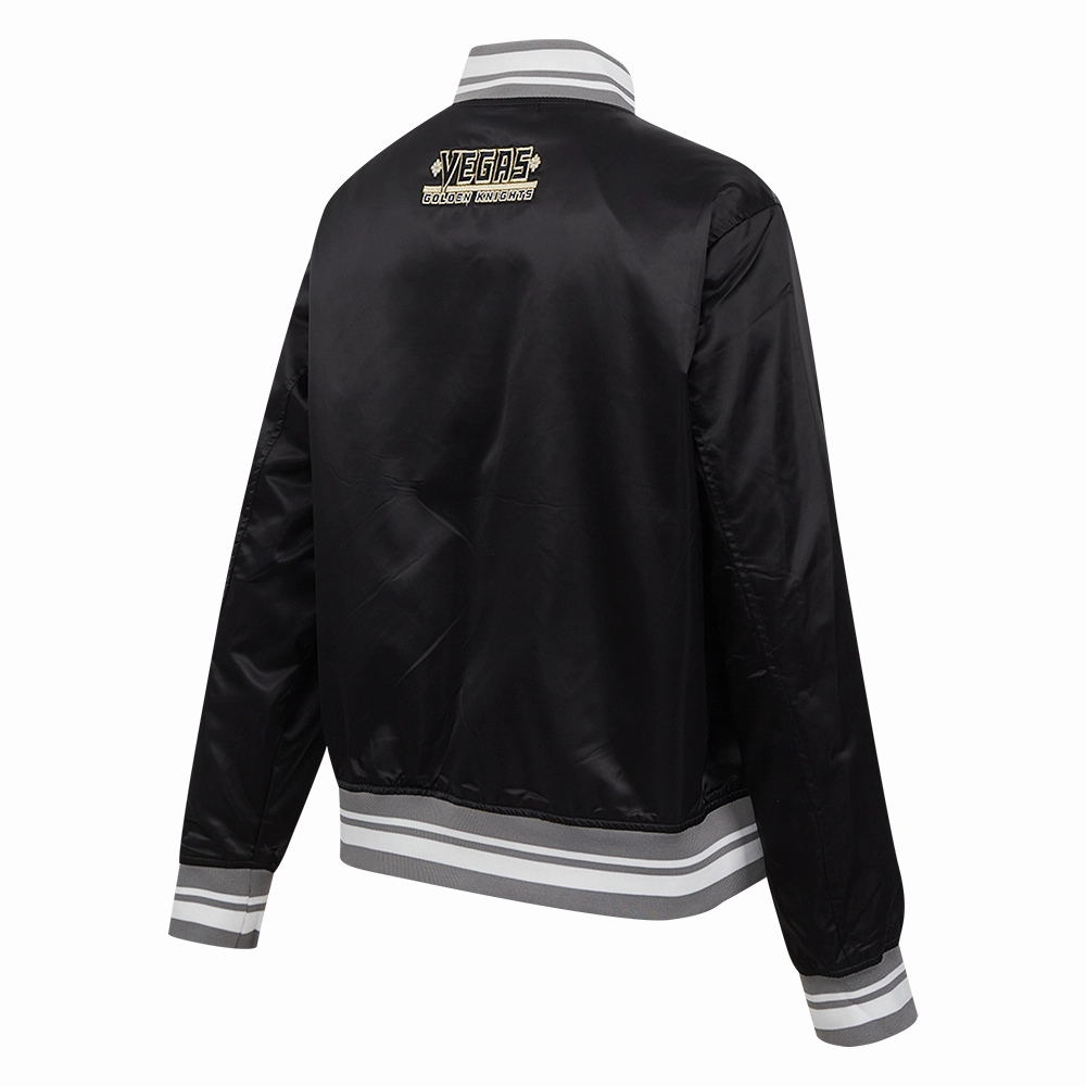 CHAMARRA DE SATN NHL VEGAS GOLDEN KNIGHTS SCRIPT TAIL PARA MUJER