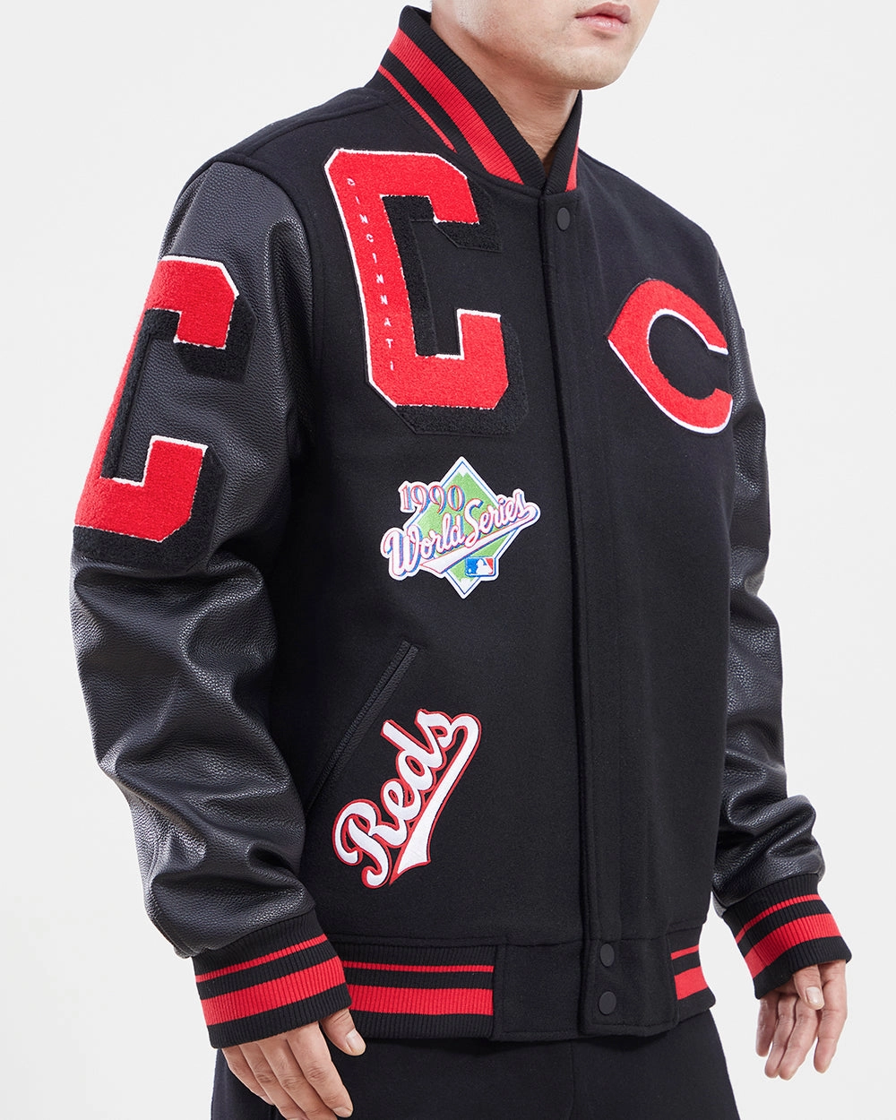 CHAMARRA UNIVERSITARIA MLB CINCINNATI REDS MASH UP