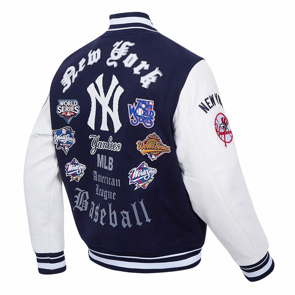 CHAMARRA UNIVERSITARIA MLB NEW YORK YANKEES OLD ENGLISH
