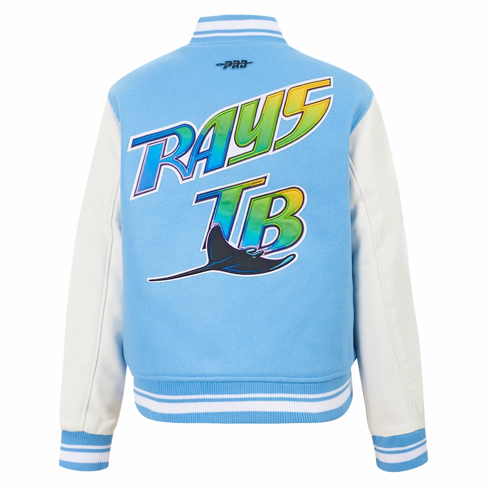 CHAMARRA UNIVERSITARIA MLB TAMPA BAY RAYS RETRO CLASSICS PARA MUJER