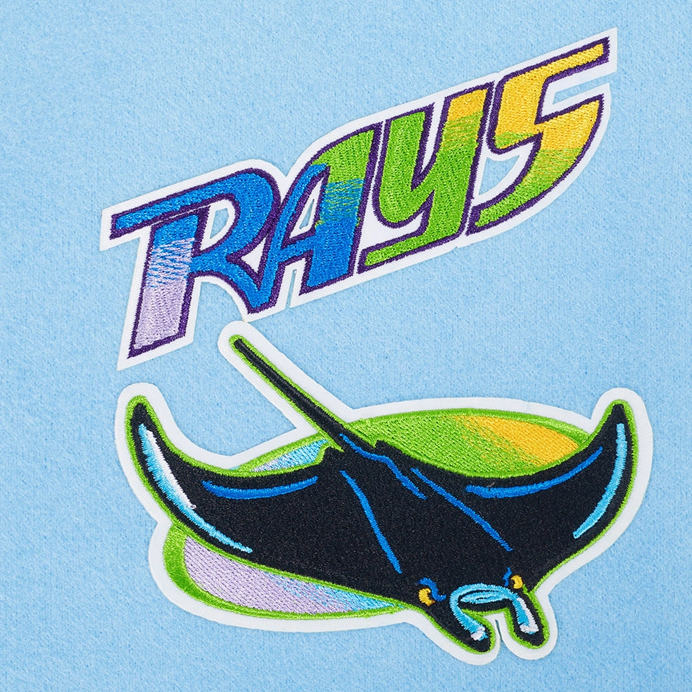 CHAMARRA UNIVERSITARIA MLB TAMPA BAY RAYS RETRO CLASSICS PARA MUJER