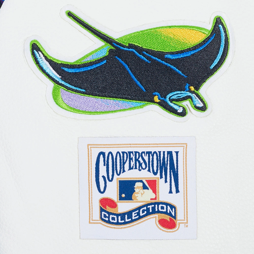 CHAMARRA UNIVERSITARIA MLB TAMPA BAY RAYS RETRO CLASSICS PARA MUJER