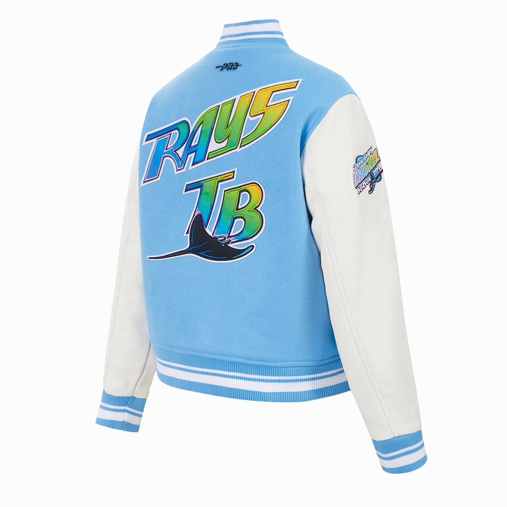 CHAMARRA UNIVERSITARIA MLB TAMPA BAY RAYS RETRO CLASSICS PARA MUJER