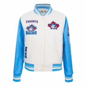 CHAMARRA UNIVERSITARIA MLB TORONTO BLUE JAYS RETRO CLASSICS PARA MUJER