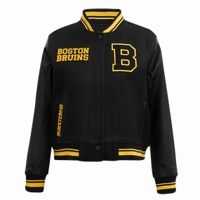 CHAMARRA UNIVERSITARIA NHL BOSTON BRUINS RETRO CLASSICS PARA MUJER