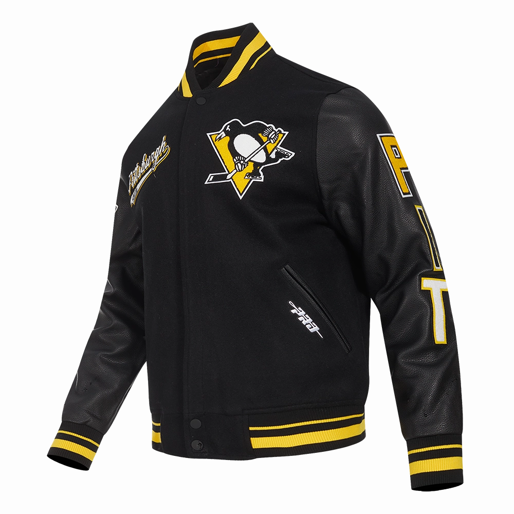 CHAMARRA UNIVERSITARIA NHL PITTSBURGH PENGUINS SCRIPT TAIL