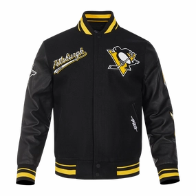 CHAMARRA UNIVERSITARIA NHL PITTSBURGH PENGUINS SCRIPT TAIL