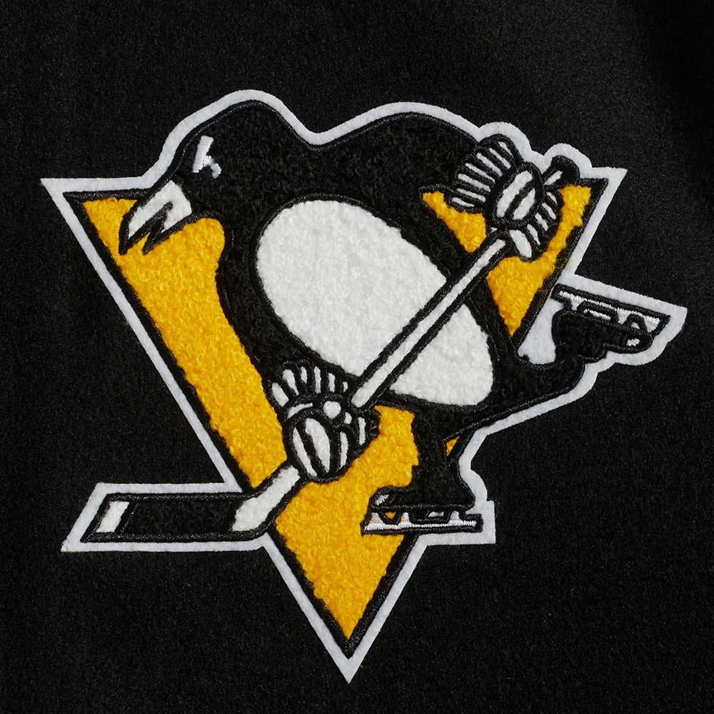 CHAMARRA UNIVERSITARIA NHL PITTSBURGH PENGUINS SCRIPT TAIL