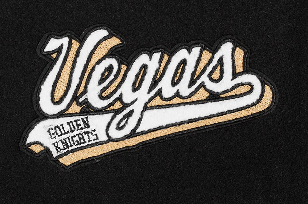 CHAMARRA UNIVERSITARIA NHL VEGAS GOLDEN KNIGHTS SCRIPT TAIL PARA MUJER
