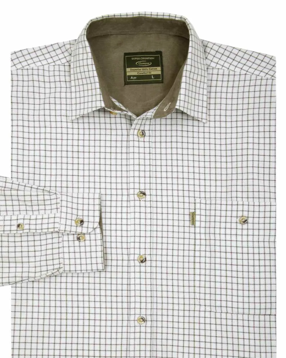 Champion Ayr Heavyweight All Cotton Tattersall Shirt Champion Polo Shirts Men
