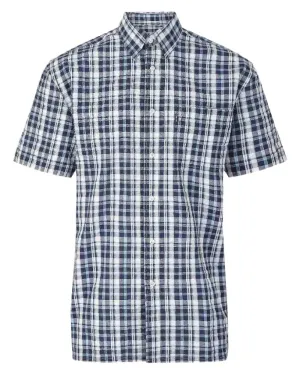 Champion Croyde Cotton Short Sleeved Shirt Casual Check Button Shirts