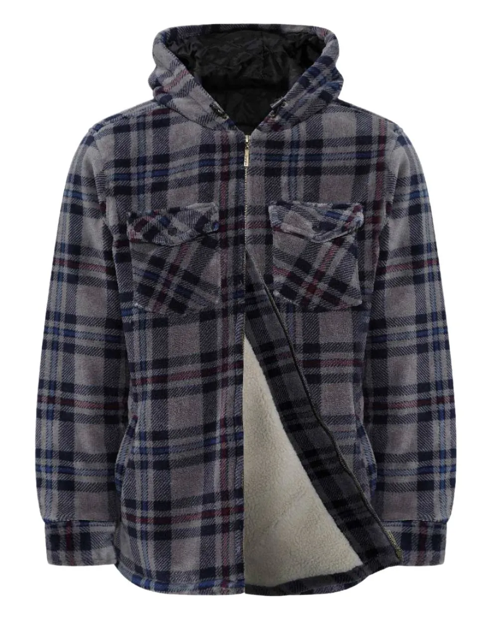 Champion Dumfries Mens Hooded Lumberjack Fleece Jacket Cotton Farming Shirts