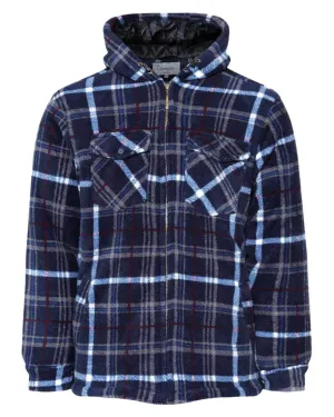 Champion Dumfries Mens Hooded Lumberjack Fleece Jacket Workwear Fleece Pullovers